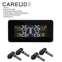 CAREUD T812-TJ ระบบตรวจสอบความดันลมยางรถยนต์ จอภาพ LED พลังงานแสงอาทิตย์ชาร์จ USB ระบบตรวจสอบความดันลมยางรถยนต์