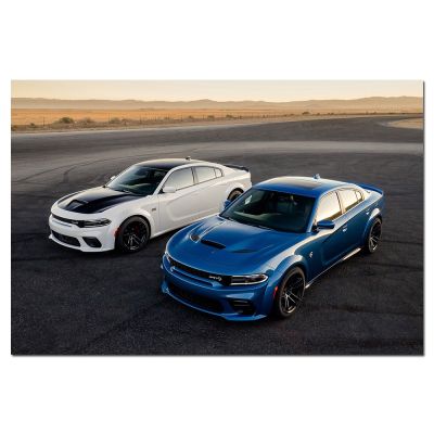 Dodge Charger SRT Hellcat Widebody Supercar Photo Decorative Posters Canvas Painting Wall Art Picture For Living Room