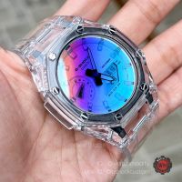 G-Shock Casioak Rainbow Jelly Transparent Case with Butterfly Buckle