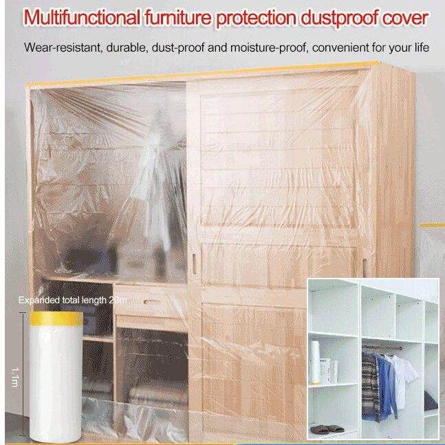 Gorich Disposable Furniture Dust Cover Transparent Plastic | Lazada PH