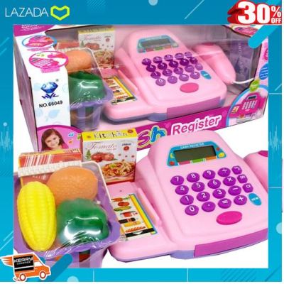 .ของขวัญ Sale!!. ชุดแคชเชียร์ชมพู New Funny Cash Register ( ขนาดใหญ่) มีหน้าจอดิจิตอล มีเสียง .Kids Toy Décor ของเล่นเสริมทักษะ ตัวต่อ โมเดล.