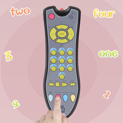 AOV Tv รีโมทคอนโทรลของเล่นพร้อมแสงและเสียง Baby Controller Toy 3โหมดภาษาสำหรับเด็กอายุ6เดือน +