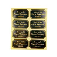 800 Pcs/lot CuteBlack Golden Hand Made Sealing Label Kraft Sticker Baking DIY Gift Box Stickers 4.5*3cm Stickers Labels