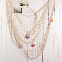 Shell Nets Background Wall Decoration Fishing Net Sea Shell Starfish Hanging Tapestry Home Wall Decoration Nautical Oc Theme: ！