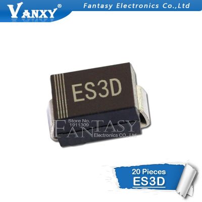 20pcs ES3D SMC DO214AC ES3D-13-F DO-214AB Fast recovery diode WATTY Electronics