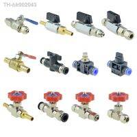 ﹊ Pneumatic Ball Valve Quick Fitting 4 6mm 8mm 10mm 12mm Compressor Air Hose Water Tube Needle Adjust Flow Control Crane Coupling