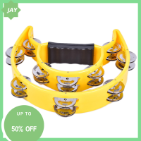 ?【Lowest price】Jay Tamborine กลองทนทานเครื่องมือ Percussion เครื่องดนตรี Compact Double