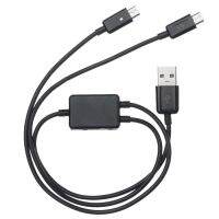 2 In 1 Combo USB เพื่อไมโคร USB สายตัวแยกเครื่องชาร์จยูเอสบีปลั๊กคู่สำหรับโทรศัพท์มือถือซัมซุง HTC และสายอุปกรณ์เสริมคอมพิวเตอร์แท็บเล็ต