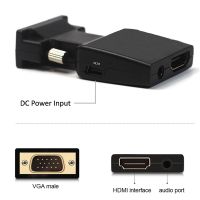 Wiistar 1080 P VGA Ke HDMI Converter Hitam Audio Video Kabel Adaptor Converter Laptop PC