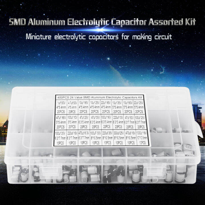 ตัวเก็บประจุ-ตัวเก็บประจุด้วยไฟฟ้าความถี่ต่ำ-ตัวเก็บประจุด้วยไฟฟ้า-400-ชิ้น-ชุดการแบ่งประเภทตัวเก็บประจุ-24-ค่า-การทำวงจรสำหรับ-diy-อิเล็กทรอนิกส์