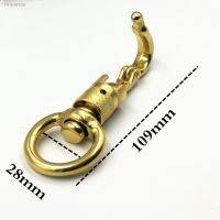 ♘▨✓ 109mm Extra Pulse Size Solid Brass Buckle Rotated Connection Claws Clasps Ring Snap Hook Belt Chain Large Dog Pet Collar Harness