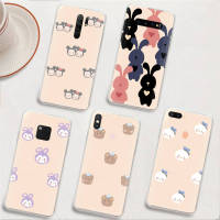 BY32 Cute Animals อ่อนนุ่ม โปร่งใส เคสโทรศัพท์ หรับ OPPO A31 F11 A1K A3S A72 A12E A12S A5 A85 A7 A52 A11K A1 A15 A92 A83 A12 A9 A7 A8 A5S A15S Pro