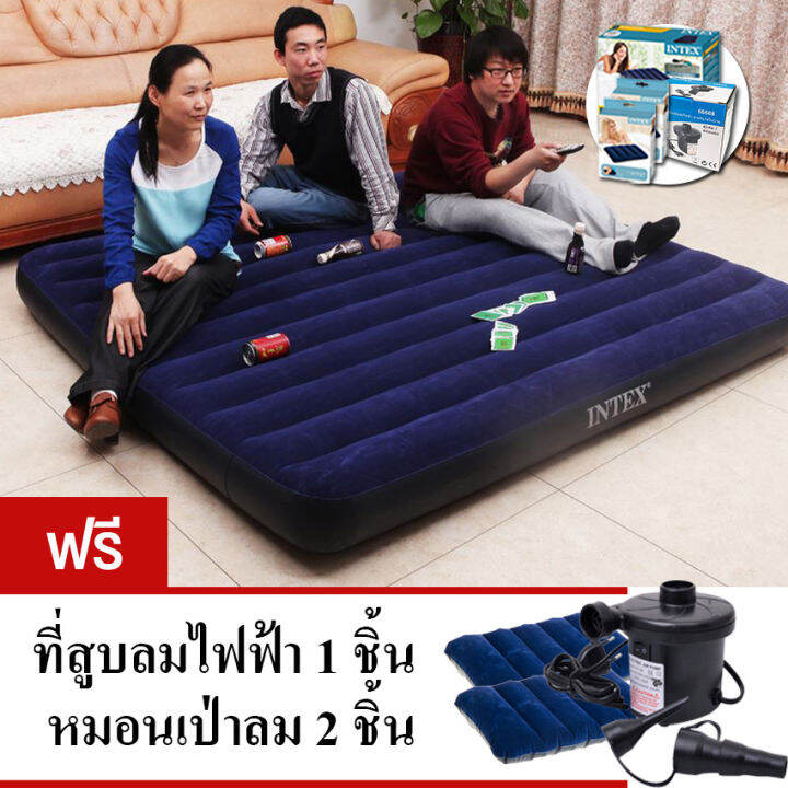 ที่นอนเป่าลม-intex-รุ่น-6-ฟุต-ขนาด-183-203-25-ซม-แถมที่สูบลมไฟฟ้าและหมอนเป่าลม-2-ใบ-มูลค่า-590-บาท