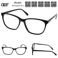 ?กรอบแว่นตา GEZE รุ่น YC6029-C1 เต็มกรอบสีดำ Vintage น้ำหนักเบา ใส่สบาย (บริการตัดเลนส์สายตาราคาถูก)