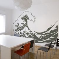 Huge The Great Wave off Kanagawa Wall Sticker Ocean Sea Water Surfing Wall Decal Kids Room Playroom Vinyl Decor