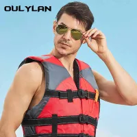 Oulylan Adjustable Outdoor Adult Swimming Life Jacket Buoyancy Survival Suit Polyester Life Vest Diving Vest With Whistle  Life Jackets