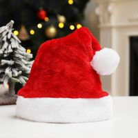 New Year Decoration 2022 Christmas Hats for Adults Red Yellow Pink Green Thicken Santa Hat Xmas Ornaments
