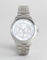 นาฬิกาข้อมือผู้หญิง MICHAEL KORS Runway Chronograph Silver Tone Stainless Steel Bracelet Ladies Watch MK6587