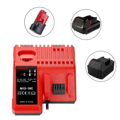 Battery Charger for Milwaukee 12V M 12-18C Li-ion 14.4V 18V C1418C 48-11-1815/1828/1840 M 18 M 14 M 12 Lithium Battery