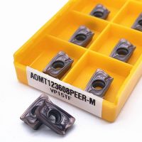 10PCS AOMT123608-PEER-M VP15TF cnc คาร์ไบด์มิลลิ่งแทรกเครื่องกลึงเครื่องมือตัดใบมีดคาร์ไบด์เคล็ดลับ