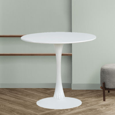 โต๊ะกินข้าว รุ่น Nina ( GG03-60 ) ท๊อปโต๊ะ MDF ปิดผิวด้วยไม้วีเนียร์สีขาวด้าน ท็อปโต๊ะลายหินอ่อน โต๊ะกลม โต๊ะ กว้าง 60, 70 FANCYHOUSE