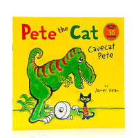 Pete the cat cavecat Pete with stickers childrens English Enlightenment early education picture story picture book parent-child reading James Dean