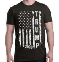 Trump 2020 With USA Flag T-shirt Donald America Political Shirts  harajuku  funny t shirts