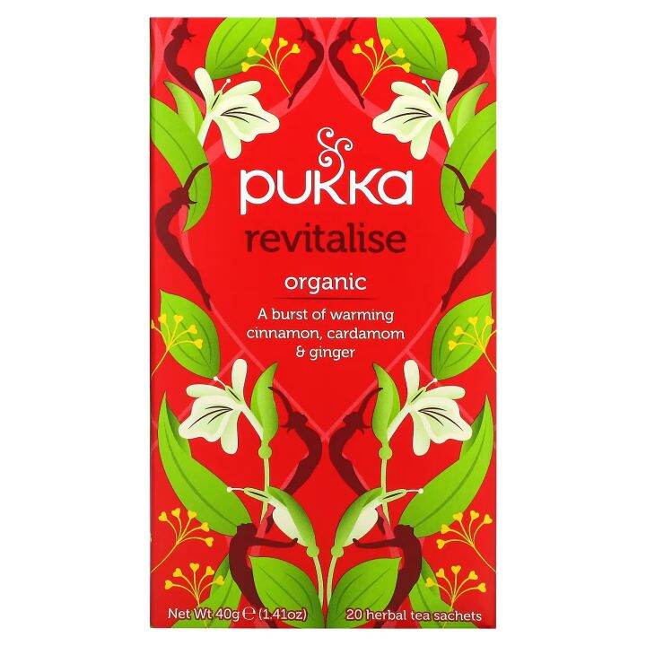 [PREORDER] PUKKA HERBS ORGANIC HERBAL TEA REVITALISE 20 SACHETS 2G