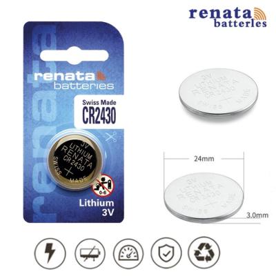 ถ่านกระดุม Renata CR2430 Lithium 3V ของแท้ ของใหม่ 1 ก้อน