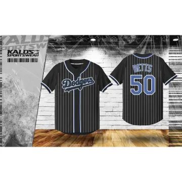 Mookie Betts #50 Los Angeles Dodgers Black Printed Baseball Jersey