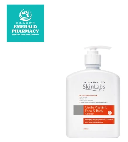 SkinLabs Gentle Vitamin E Face & Body Cleanser (500ml) Lazada