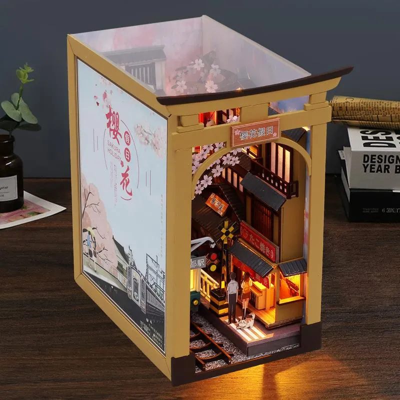 Falling Sakura DIY Book Nook 3D Wooden Puzzle
