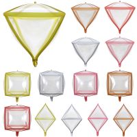 【cw】 22inch Transparent Foil Balloons Rhombus Frame Aluminum Film wedding birthday party decoration ball