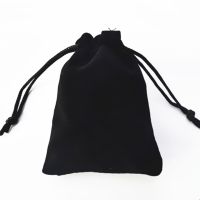 ❁ Hot Fashion Flannel Bags Of high-grade Gift Packing Black Velvet Bag Jewelry Bags Jewelry Box Wholesale 7x9