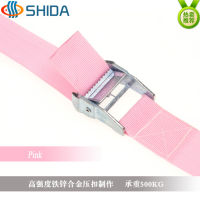 1pcs 5cm * 4.5Meters Metal Cargo Lashing Polypropylene Webbing Strap, Hold Ratchet Tie Down with Cam Buckle Winch Strap