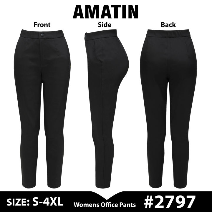 #2797 Amatin ladies office pants, womens black office pants, casual ...