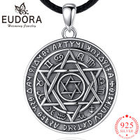 Eudora 925เงินสเตอร์ลิง Solomon Talisman Amulet Pentagram สร้อยคอ Conslations จี้สำหรับผู้ชายผู้หญิงบุคลิกภาพเครื่องประดับ