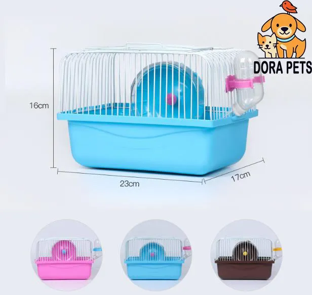 Portable Hamster Cage Hamster Supplies SingleLayer Villa Cage Golden