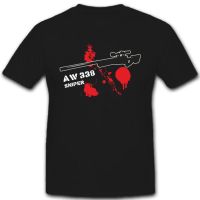 เสื้อยืดแขนสั้น ผ้าฝ้าย พิมพ์ลาย AW 338 Scharfschutzen Gewehr Scharfschutze Magnum Armee สําหรับผู้ชาย YQ5J