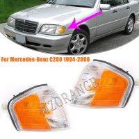 [HOT K] สัญญาณเลี้ยวรถด้านข้างสำหรับ Mercedes Benz C Class C230 C280 W202 1994-2000กรอบไฟฝาครอบ Marker หลอดไฟ