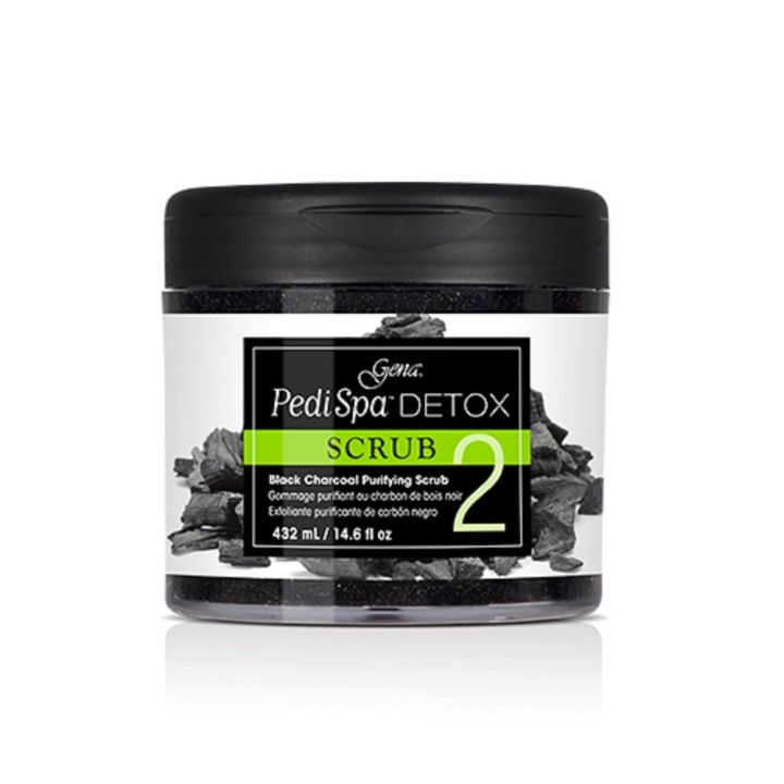 ของแท้! Gena Pedi Spa Detox Charcoal Scrub : ชาร์โคล สครับ  - 14.6 oz.