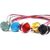 ☊ 19mm aluminium anodized piezo switch (RohsCE) waterproof IP68 pushbutton switch 5color