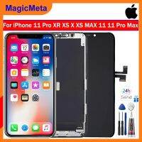 MagicMeta เกรด AAA +++ LCD สำหรับ iPhone 11 Pro XR XS MAX 11 11 Pro Max MAX Max MAX Display พร้อมด้วยชุดประกอบดิจิตัลหน้าจอสัมผัส3มิติแทนที่การทดสอบ100% ไม่มีพิกเซลที่ตายดี