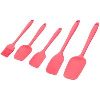 Silicone Spatula Set, 5 Piece Non-Stick Heat Resistant Silica gel Spatula Set Heat-Resistant Spatula Kitchen Utensils Set for Cooking