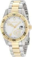 Invicta Womens Pro Diver Stainless Steel Japanese-Quartz Watch with Two-Tone-Stainless-Steel Strap, Gold, 18 (Model: 12287, 12505) Gold/Silver