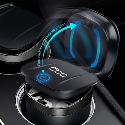 hot！【DT】๑  Multi-function One-button Lid Ashtray Car for Abarth 500 500C 500e 500L 500X with Part