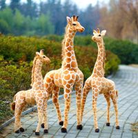 140Cm Good Quality Giant Lifelike Giraffe Plush Toys Stuffed Animals Real Life Giraffe Dolls Room Decor Children Birthday Gift