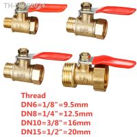 ◇ Brass small ball valve 1/8 1/4 3/8 1/2 Female/Male Thread Brass Valve Connector Joint Copper Pipe Fitting Coupler Adapter