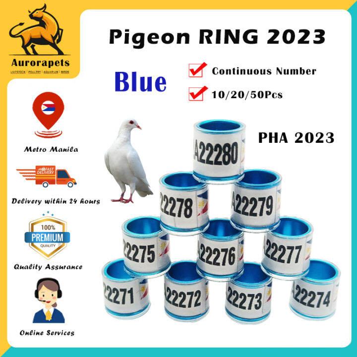 10Pcs Dove Ring Pigeon Blue PHA ring 2023 Pigeon ring 8mm Bird