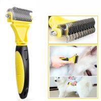 Professional Dog Dematting Comb Pet Hair Brush Double Sided Fur Knot Cutter Cat Grooming Shedding Brush For Pet Hair Tangles cnv